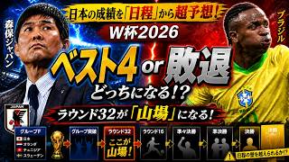 【W杯2026】日本代表はベスト4か敗退か…日程で“すべて決まる理由”【ゆっくり解説サッカー】