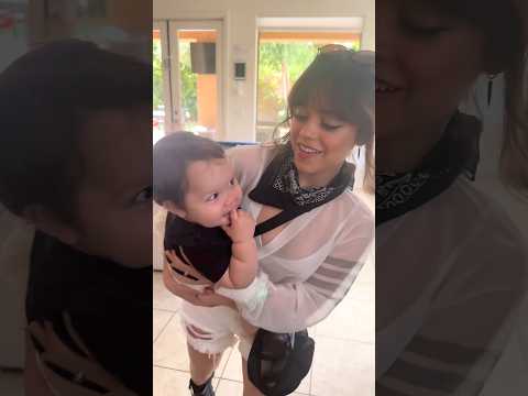 Jenna Ortega with her niece yesterday | so cute #jennaortega #wednesdaydance #family