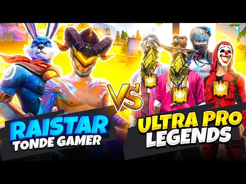 Tonde Gamer & Raistar Vs 4 Ultra Legendary Pro Players Best Clash Squad Battle - Garena Free Fire