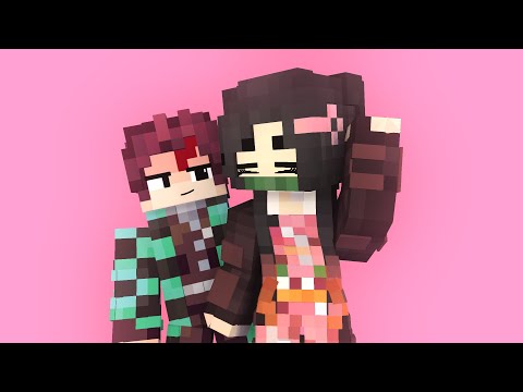 LOVEFOOL SUPER IDOL FIRST MEET CUTE NEZUKO AND TANJIRO - MINECRAFT ANIMATION #shorts