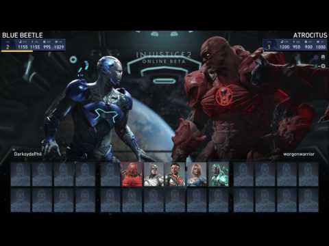 Injustice 2 1st Beta gameplay pt4 - Various Matches + First Gear Exploration