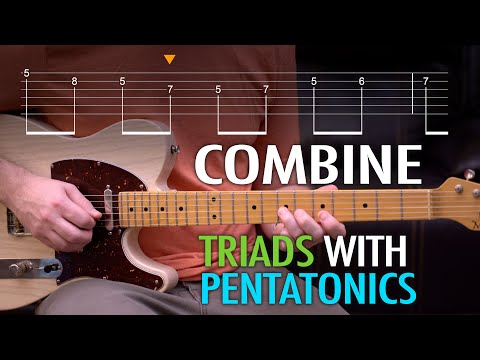 Combine simple triads with the minor pentatonic scale for an easy blues lead - TAB INCLUDED!