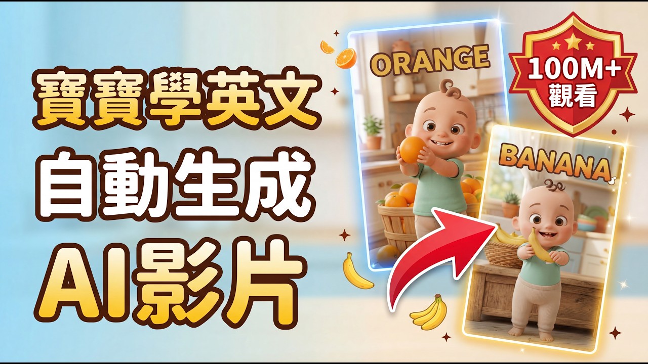 全自動生成嬰幼兒教育影片的 AI 自動化工作流