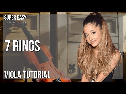 SUPER EASY: How to play 7 Rings  by Ariana Grande on Viola (Tutorial)