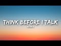 Astrid S - Think Before I Talk (Lyrics / Lyrics Video)