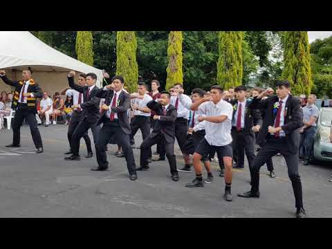 Liston College students haka at Ranui Mosque 22.03.19