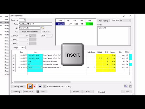 Quick Bid Adding Material Labor To A Condition
