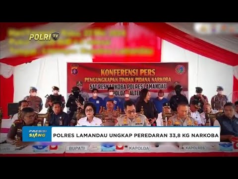 POLRES LAMANDAU UNGKAP PEREDARAN 33,8 KG NARKOBA