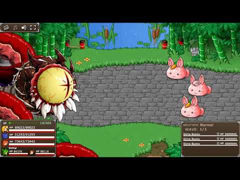 Epic Battle Fantasy 5 Summoning Devourer and Cosmic Gigalith.