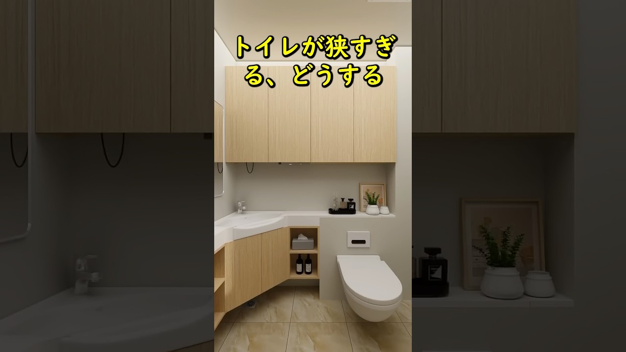 トイレが狭すぎる、どうする？ #リノベーション #トイレ #洗面所 #水回り #狭いトイレ #収納 #タンクレス #DIY #解説 #暮らし