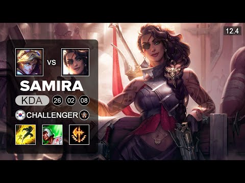 Samira ADC vs Ezreal - KR Challenger - Season 12 Patch 12.4