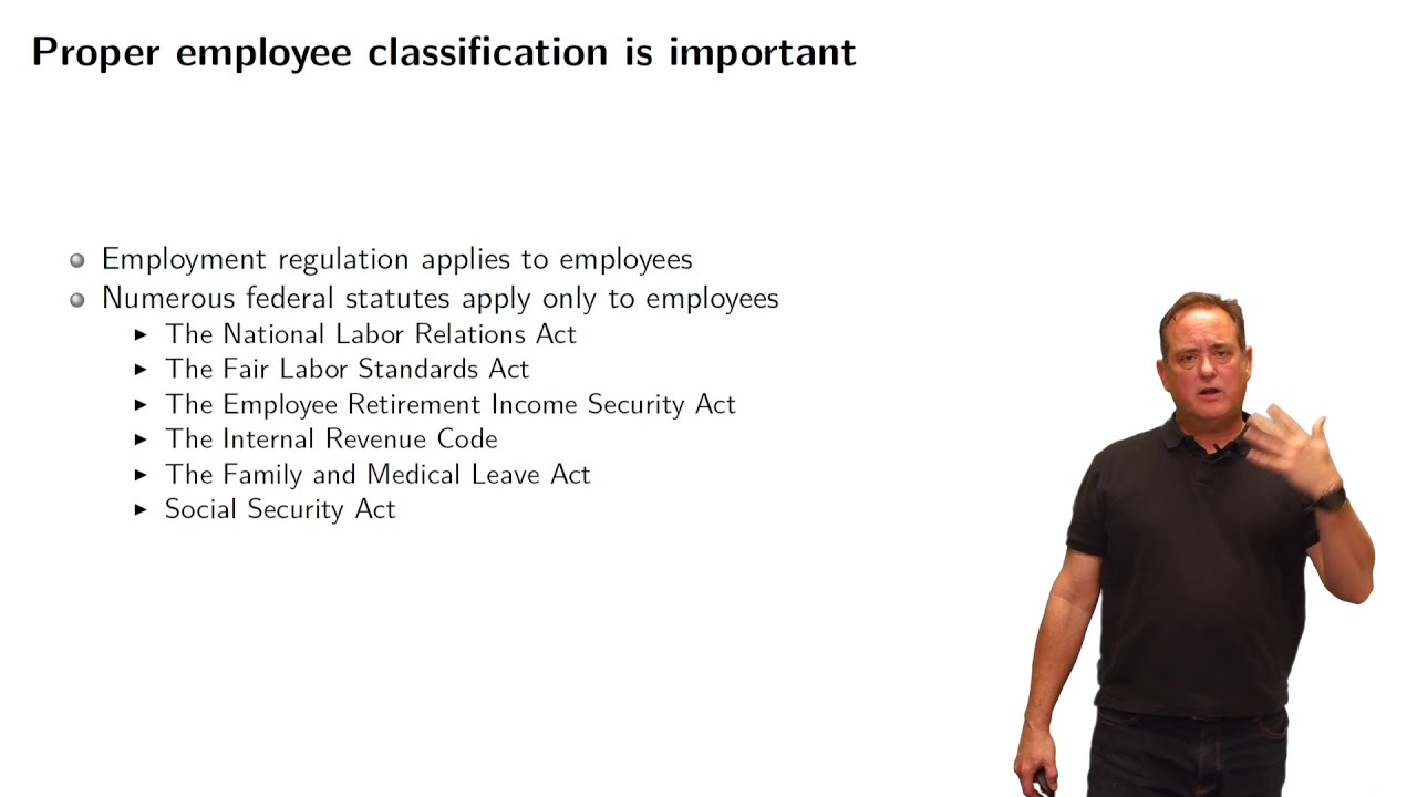 Employment Law Module 1 3 Worker Classification Tests Part 1 11 min