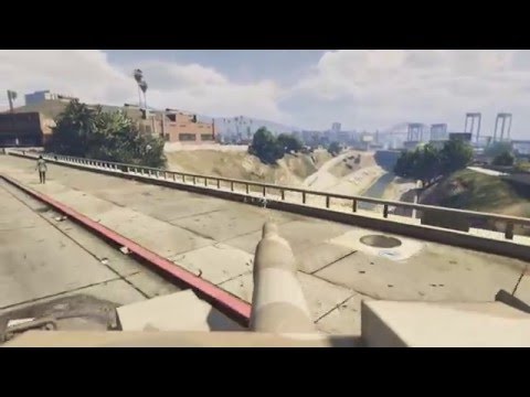 Knocking People Over With the Tank Barrel in GTA V