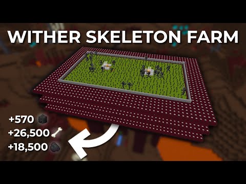 Minecraft BEST Wither Skeleton Farm 1.21.8 | +570 Skulls Per Hour | Single Dimensional