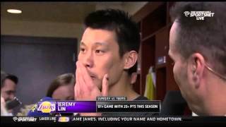 Jeremy Lin - Sixers vs. Lakers Post Game Locker Room Interview