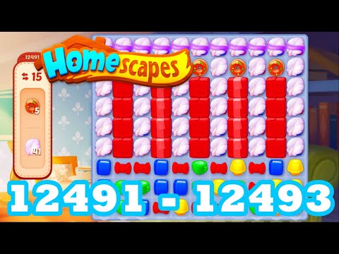 Homescapes Level 12491 - 12493 HD 3 - match puzzle Gameplay | android | IOS | 12492 | GameGo Game