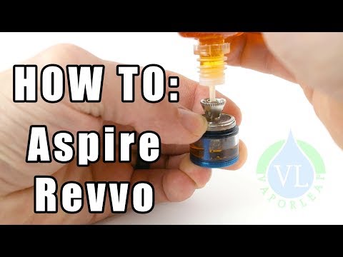 Part of a video titled How To: Fill And Prime The Aspire Revvo Vape Tank | Vaporleaf ...