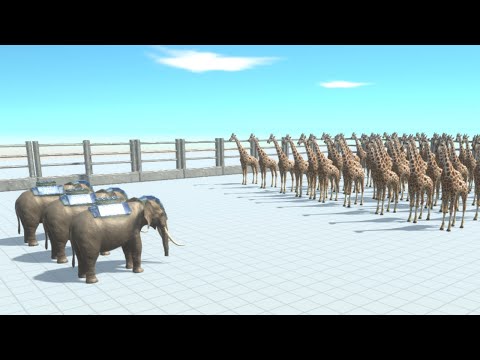 3 Rocket Ellie vs 50 UNIT MAMMALS-Animal Revolt Battle Simulator