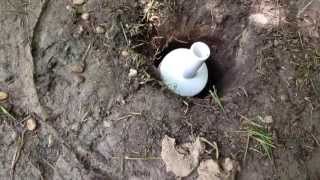 HOW TO: Building the Well Casing for a hand dug well #2 ... Inserting the straw