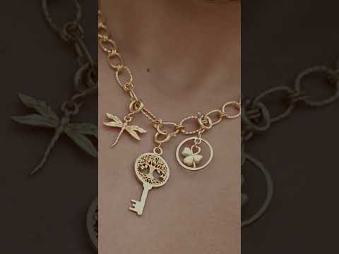 22kt Gold Dipped Link Necklace or Bracelet | #Trending #jewelry 'Luck By Charms' Shop at zariin.com