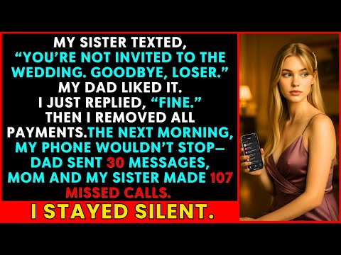 My Sister Texted: “You’re Not Invited to the Wedding. Goodbye, Loser.” So I Drained Checking Account