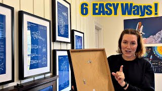 6 Best Ways To Hang IKEA Ribba Picture Frames - 2 Of These Leave NO HOLES In Your Walls!