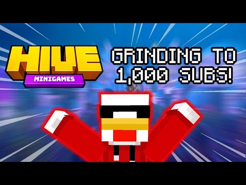 Insane Minecraft Hive Grind to 1K Subs!