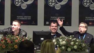 Livio Cori e Nino D&#39;Angelo in &quot;Un&#39;altra luce&quot; a Sanremo 2019 - Conferenza stampa