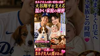 【感動】大谷翔平を支える妻・まみ子夫人の深い愛…試合後すぐ帰宅する本当の理由とは？【家族愛】