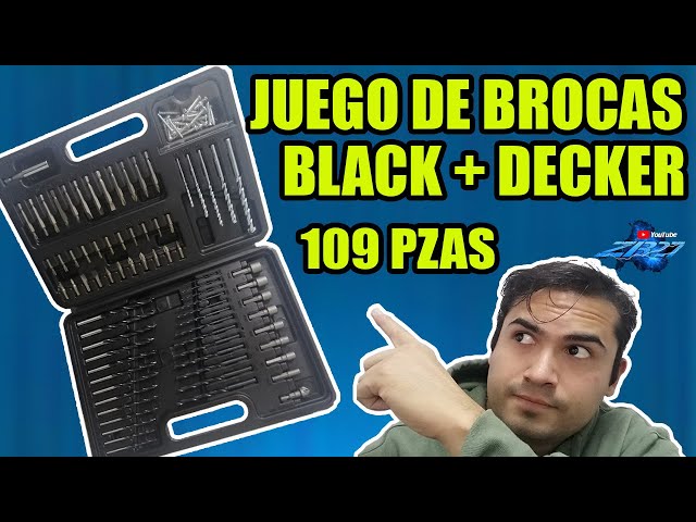 Vídeo relacionado con BLACK+DECKER Juego de 109 Piezas para Atornillar y Taladrar con Brocas de Titanio, Incluye Brocas para Metal, Mampostería y Madera, Maletín de Fácil Transporte - A7200-XJ