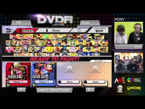 DVDA #6 Singles: Loser's Semi-Finals K9 (Sheik) vs NME Xzax (Mario)