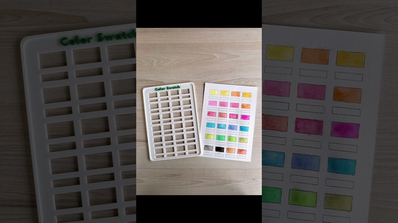 3D Printable Color Swatch Template for A5 Paper 🎨 | 24-Color Chart STL File