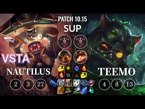 HLE Vsta Nautilus vs Teemo Sup - KR Patch 10.15