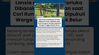 Lansia di Jombang Dibacok Anak Jalanan saat Cari Rumput, Pelaku Dipukuli Warga hingga Babak Belur