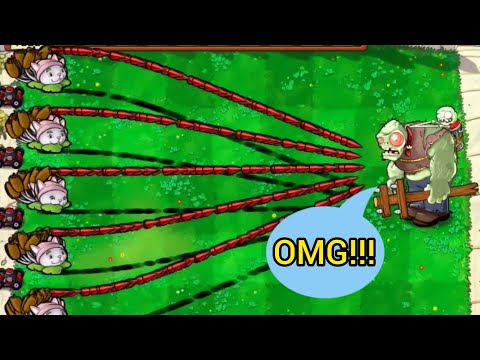 what happen 2000 cattails vs 50 Giga gargantuar and Dr. zomboss