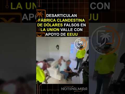DESARTICULAN FÁBRICA CLANDESTINA DE DÓLARES FALSOS EN EL VALLE DEL CAUCA