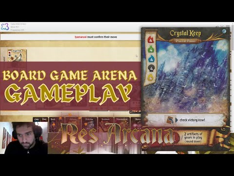 Res Arcana: winning with Crystal Keep (Board Game Arena)