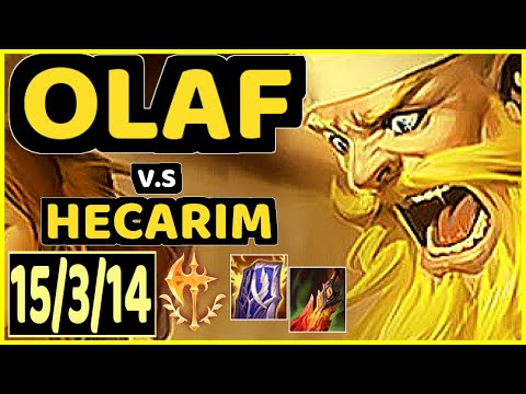 DARDOCH (OLAF) vs HECARIM - 15/3/14 KDA JUNGLE GAMEPLAY - NA Ranked DIAMOND