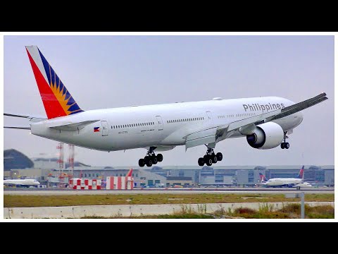 [4K] PHILIPPINE AIRLINES BOEING 777-3F6(ER) LAX ARRIVAL - PLANE SPOTTING - JULY 2019