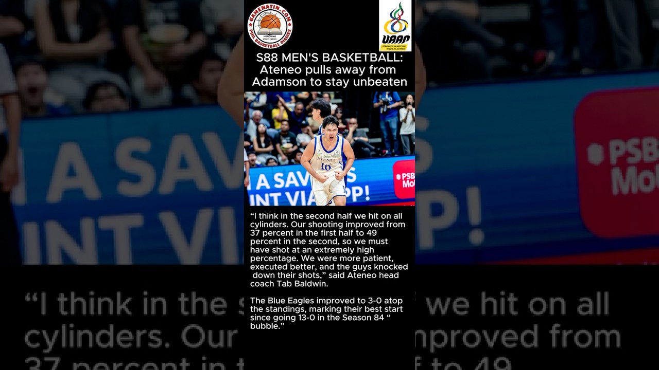 UAAP Basketball: Ateneo pulls away from Adamson