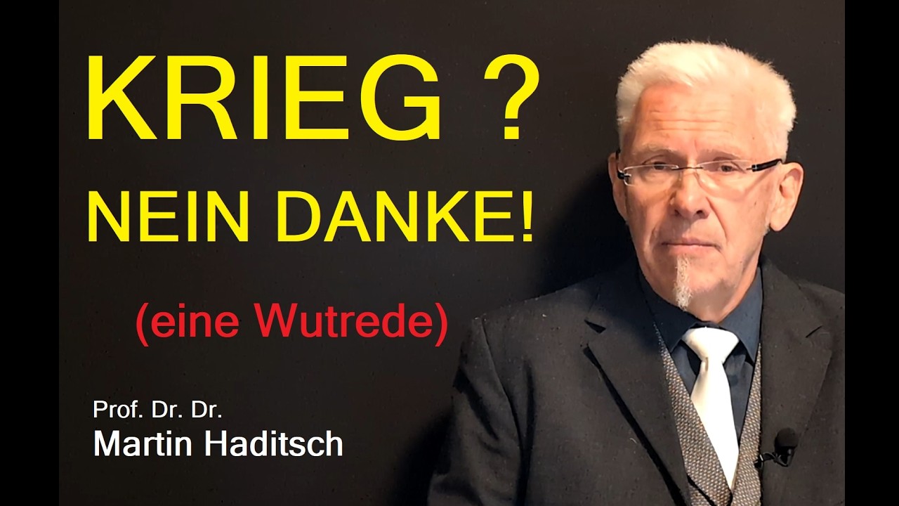 KRIEG - NEIN DANKE (eine Wutrede!)