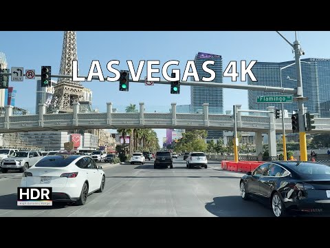 Driving Las Vegas 4K HDR - The Strip to the Hoover Dam - USA