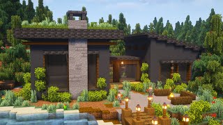 How to build an Easy Modern Cabin w/interior - Minecraft Tutorial