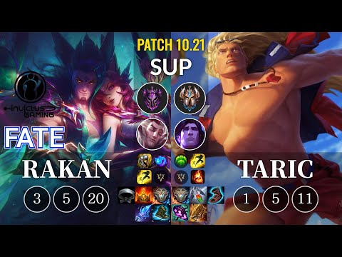 IG Fate Rakan vs Taric Sup - KR Patch 10.21