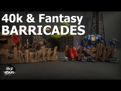Miniature Barricades Wargaming Terrain - How to Build Easy Terrain for Age of Sigmar & Warhammer40k