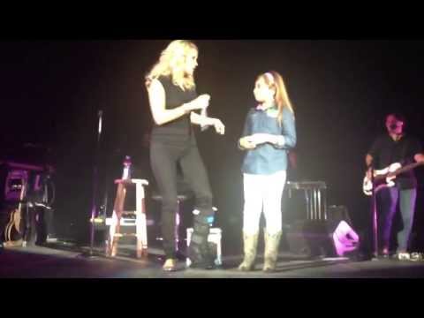 Little Girl (Genesis K. Nava) sings for Carrie Underwood and takes over the stage.