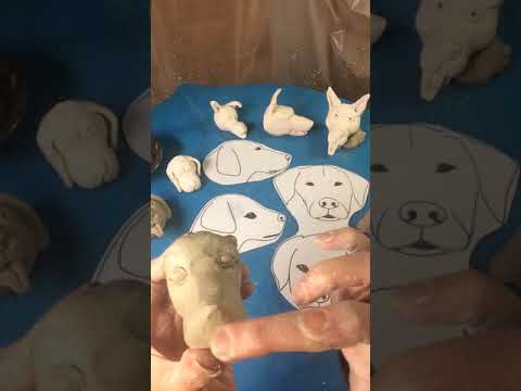YouTube video about: How to make a dog head out of clay?