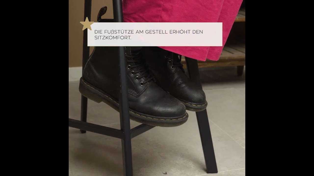 Barhocker Logan Leder anthrazit 70 cm