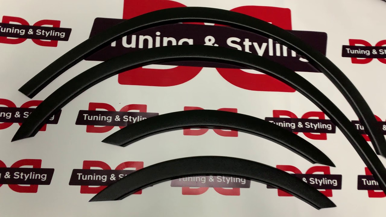 Расширители арок (4 шт, черные) Video 1