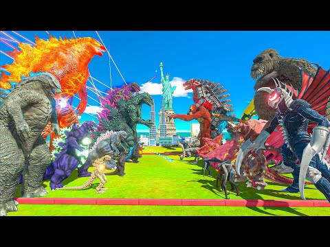 Team Legendary Godzilla vs Team Kong - Animal Revolt Battle Simulator